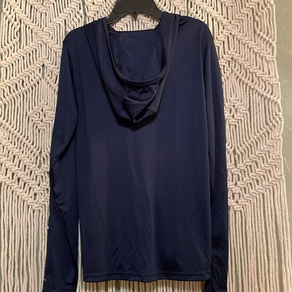 Navy Blue Columbia V-Neck Long Sleeve Top - Picture 4 of 4